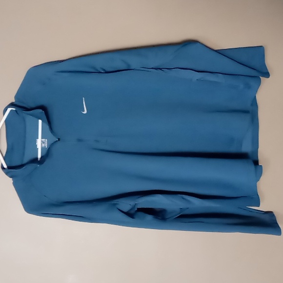Nike Other - Nike Fit Dry Blue w Silver Swoosh Half Zip Pullover w Pocket XXL